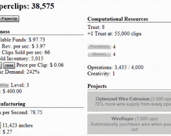 Universal Paperclips — идеальный тайм-киллер об изготовлении скрепок